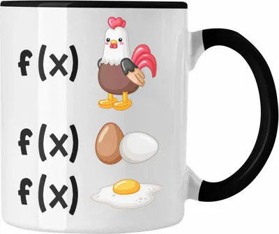 Produktbild von Trendation - Mathe Lehrer Tasse Geschenk Gleichungen Mathe Student Geschenkidee (Schwarz)