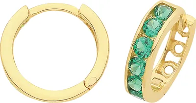 Image de Boucles d'Oreilles Femme Or 375/1000 avec Oxyde de Zirconium - 10mm*2mm; TRS37488