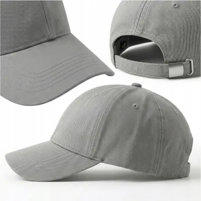 Produktbild von Kappe Mit Schirm Für Herren Und Damen, Baseballkappe, Grössenverstellbar, Grau