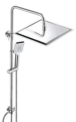 Immagine prodotto di Set doccia a pioggia - Asta doccia - Senza rubinetto - Cromo 30 x 30 cm - Per bagno