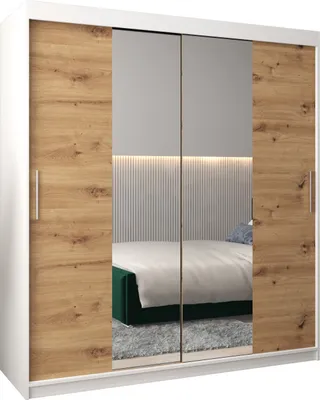 Produktbild von Kleiderschrank, Schiebetürenschrank Schlafzimmer, Schrank mit Spiegel TOKYO 1 180 cm