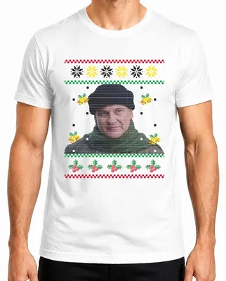 Productafbeelding van Harry Kevin - Alleen thuis - Kerstcadeau - Lelijke kersttrui - Kerstshirt voor heren, wit, maat S