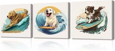 Produktbild von Moderne Hundecanvas 30x40 cm Wanddekoration für Küche oder Schlafzimmer