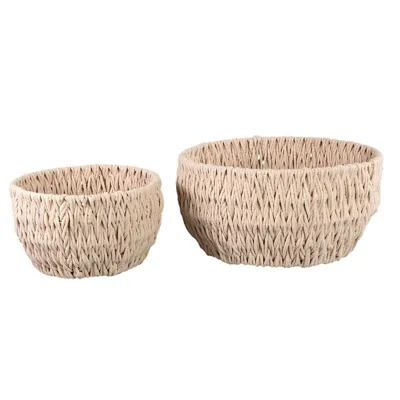 Produktbild von PTMD Korb Elliot - Beige - Ø55 x 28 cm