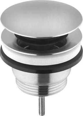 Image de Garniture d'écoulement MINIMAL 5/4", clic-clac, grand bouchon, inox mat