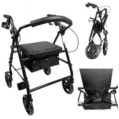 Produktbild von Chodzik faltbar 4-Rad Reha Fund RF-610 schwarz