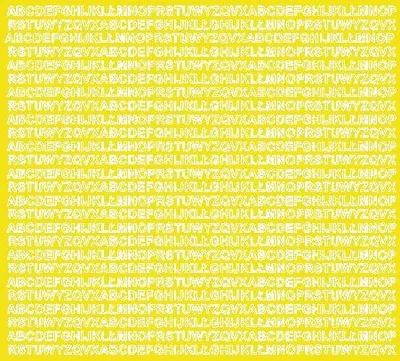 Image de Lettres autocollantes, 5 mm, autocollants en film plastique, jaune mat