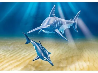 Image de PLAYMOBIL aquarium 9068 espadon et son petit
