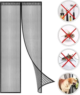 Magnet-Fliegengitter Für Türen – Selbstschließend, Haustierfreundlich Und Easy Zu Montieren (90x200 Cm, Weiß)
