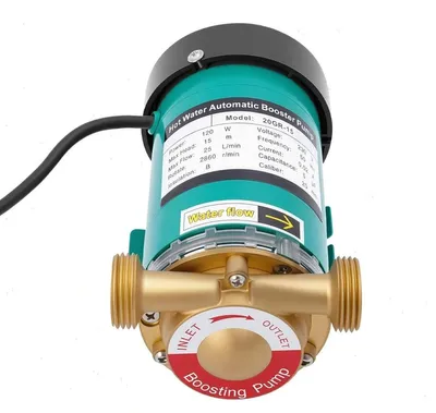 Immagine prodotto di Pompa di aumento pressione per acqua - Pompa booster autoadescante - 120 W - Portata elevata: 25 l/min - 230 V - Per impianti di riscaldamento e irrigazione del giardino - Attacco da 2,54 cm (1") - Turchese