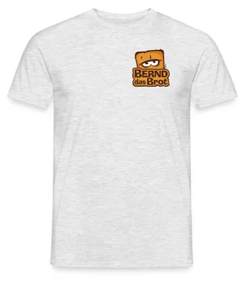 Produktbild von Spreadshirt Bernd Das Brot Brustdesign Logo Männer T-Shirt, 4XL, Grau meliert