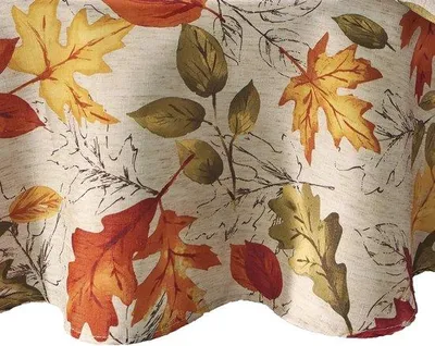 Produktbild von Famanu Tischdecke mit Blattmotiv - Elegant für den täglichen Gebrauch