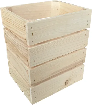 Produktbild von Lermowood Holzkisten 25 x 20 x 30cm Natur Dekokisten aus Holz Holzkiste Regalkiste Weinkiste