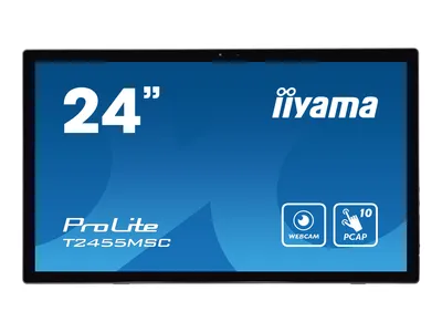 Zdjęcie produktu dla IIYAMA 60,5 cm (23,8") T2455MSC-B1 16:9 M-Touch DP+HDMI+USB detaliczny