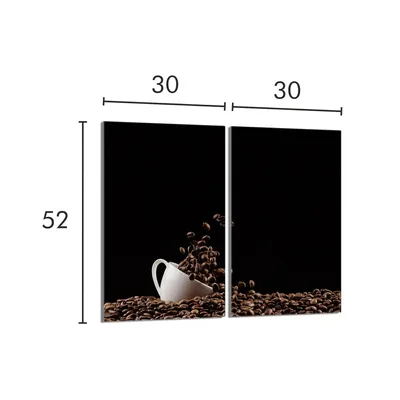 Produktbild von Glasschutzplatte für den Herd 2x30x52 Kaffee