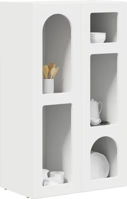 Image de vidaXL Sideboard Blanc 59 x 35 x 100,5 cm Bois composite