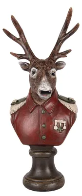 Produktbild von Clayre & Eef Dekorationsfigur Hirsch 12x10x27 cm Braun Kunststoff