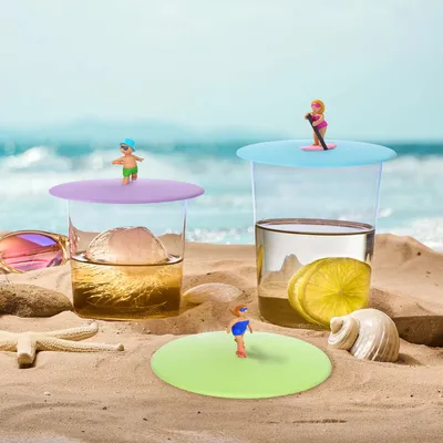 Produktbild von 3er Set Glasdeckel Summer Fun aus Silikon