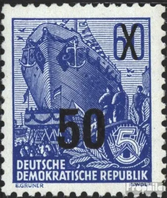 Produktbild von Briefmarken DDR 1954 Mi 441 postfrisch Fünfjahresplan (III) (neuer Wertaufdruck)