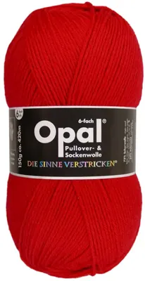 Opal Uni 150g rot Sockenwolle