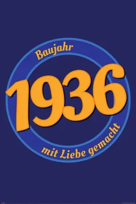 Obrázek produktu pro Narozeninový plakát - Plakát - 1936 - S láskou