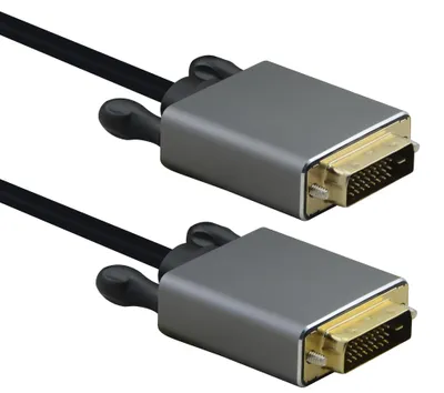 Produktbild von helos Anschlusskabel, DVI Stecker/Stecker, PREMIUM 4K, 5,0m, schwarz