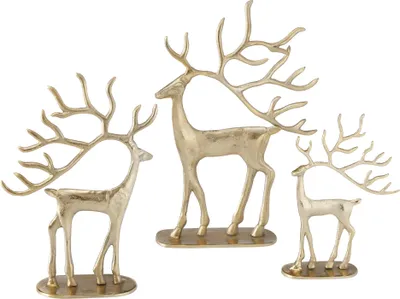 Produktbild von Boltze Figur Trollah, 3 teilig (Hirschfigur, Höhe 24 - 39 cm, aus Aluminium)
