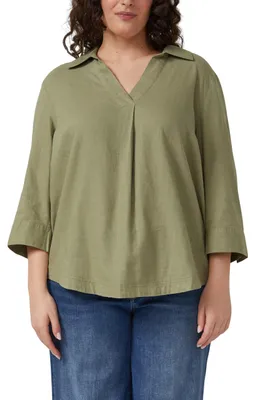 Produktbild von s.Oliver Damen Bluse – Leinenmix, 3/4-Ärmel, Regular Fit