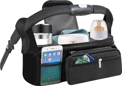 Produktbild von INF Kinderwagen Organizer Tasche - Universelle Kinderwagen Zubehör Aufbewahrung