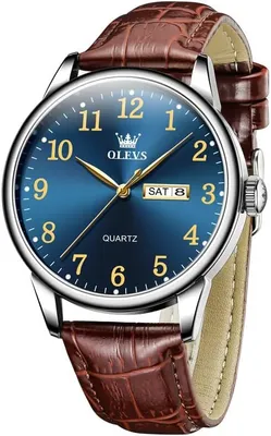 Produktbild von Herren, Edelstahl Analoger Quarz Uhren Herren, Klassisches Geschäft Herren Kleid Uhr, Wasserdicht Leuchtend Tag Datum Armbanduhr