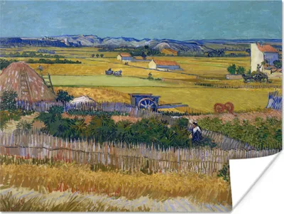 Produktbild von MuchoWow® Poster Die Ernte - Vincent van Gogh 160x120 cm - Foto Plakat