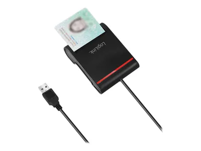 Immagine prodotto di Logilink USB 2.0-Kartenleser, für Smart-ID, schwarz