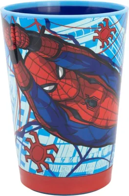 Obrázek produktu pro Spiderman hrnek na pití odolný proti naklonění PP 470 ml Plastový hrnek Drop Safe se systémem Smartgrip
