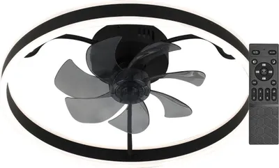 Obrázek produktu pro Rabalux SMART WIFI Černé stropní LED svítidlo s ventilátorem Fanfy 500mm 40W CCT s DO 71337