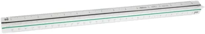 Produktbild von Dreikantmaßstab Architekt 1 Kunststoff 30cm weiß Packung mit 10 Stück