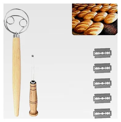 Produktbild von Dänischer Teigschneider und Bäckermesser Set aus Edelstahl