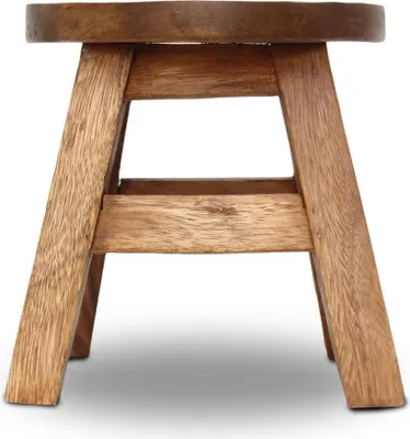 Produktbild von Blumenhocker Beistelltisch Rundhocker Hocker aus Holz Holzhocker leicht & stabil Türkis 25 cm