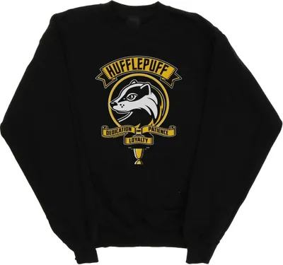 Produktbild von Harry Potter - "Hufflepuff" Sweatshirt für Mädchen BI20684 (152-158) (Schwarz)
