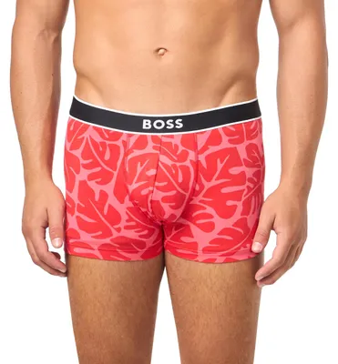 Zdjęcie produktu dla Bokser męski BOSS z motywem logo, kolor: różowy (Pink Punch Floral), rozmiar: XX-Large