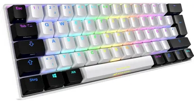Zdjęcie produktu dla Klawiatura Sharkoon SGK50 S4 Gaming RF Wireless + USB QWERTY Portuguese White