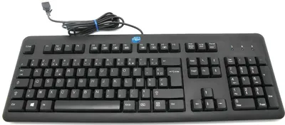 Produktbild von HP 672647-053, Volle Größe (100%), Kabelgebunden, USB, Membran Key Switch, AZERTY, Schwarz