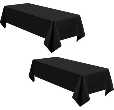Produktbild von Tischdecke Rechteckig Polyester Schwarz 100x140 cm 2 Stück