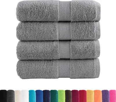Zdjęcie produktu dla Ręczniki kąpielowe vidaXL Premium SOLUND, 4 szt., szare, 30 x 30 cm, 600 g/m²