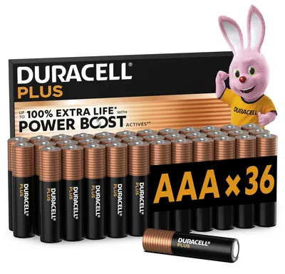 Productafbeelding van DURACELL Plus AAA alkalinebatterijen (36 stuks), 1,5V, LR03