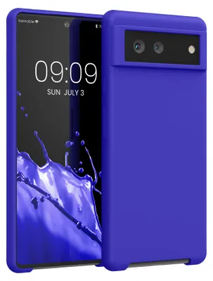 Produktbild von kwmobile Handyhülle für Google Pixel 6 Hülle - Case Silikon - Kabelloses Laden - Schutzhülle Cover in Baltik Blau
