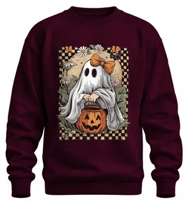 Immagine prodotto di Felpa Pullover Unisex con fiocco retrò, borgogna, S