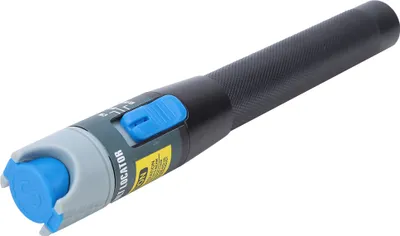 Imagen del producto de Localizador de fallas visual de 5 mW para cable de fibra óptica, probador con longitud de onda de 650 nm, alcance de 5 km, voltaje de 1.5 V, compatible con interfaces SC, ST y FC