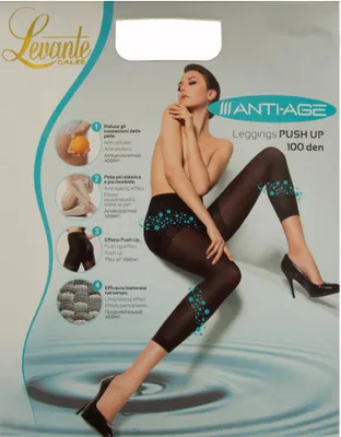 Produktbild von Strumpfhosen Footless Frau Collant 100 den 110 dtex push up LEVANTE Artikel ANTI-AGE LEGGINGS 100, 4 - XL, Cotone 2%,Poliammide 85%,Elasthan 13%