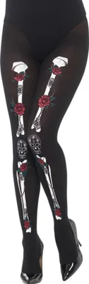 Produktbild von Skelett Feinstrumpfhose - blickdicht - Halloween Damenstrumpfhose