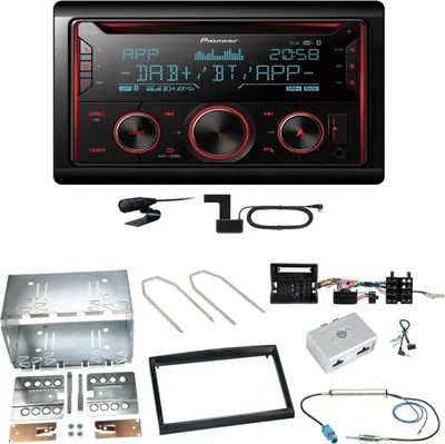 Produktbild von Pioneer FH-S820DAB DAB+ Bluetooth USB Einbauset für Citroen C2 C3 Berlingo Jumpy